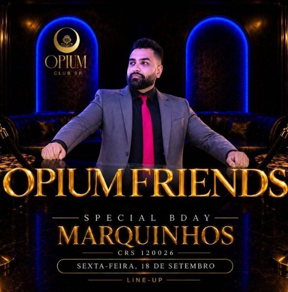 Flyer de Opium Club – B’day Marquinhos
