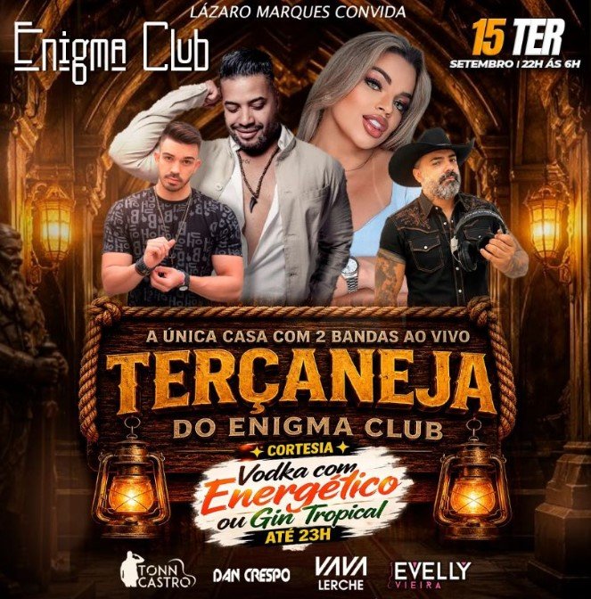 Flyer de ENIGMA CLUB – TERÇANEJA