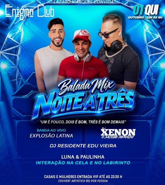 Flyer de ENIGMA CLUB – Noite do Ménage