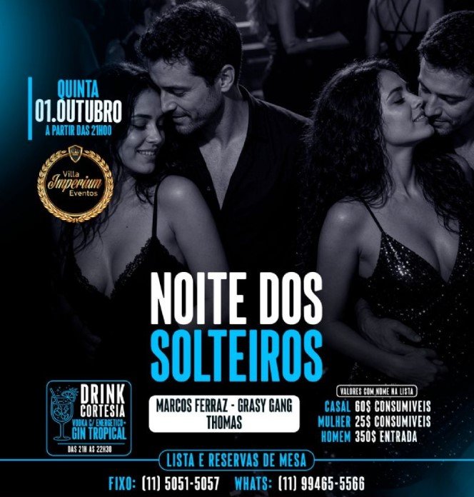 Flyer de Villa Imperium – Quinta Feira
