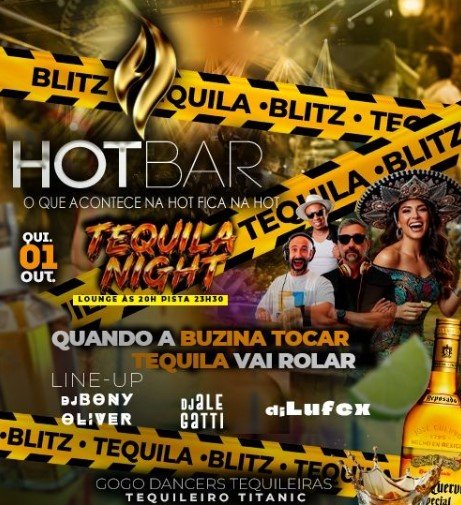 Flyer de HOTBAR SP – Quinta Feira