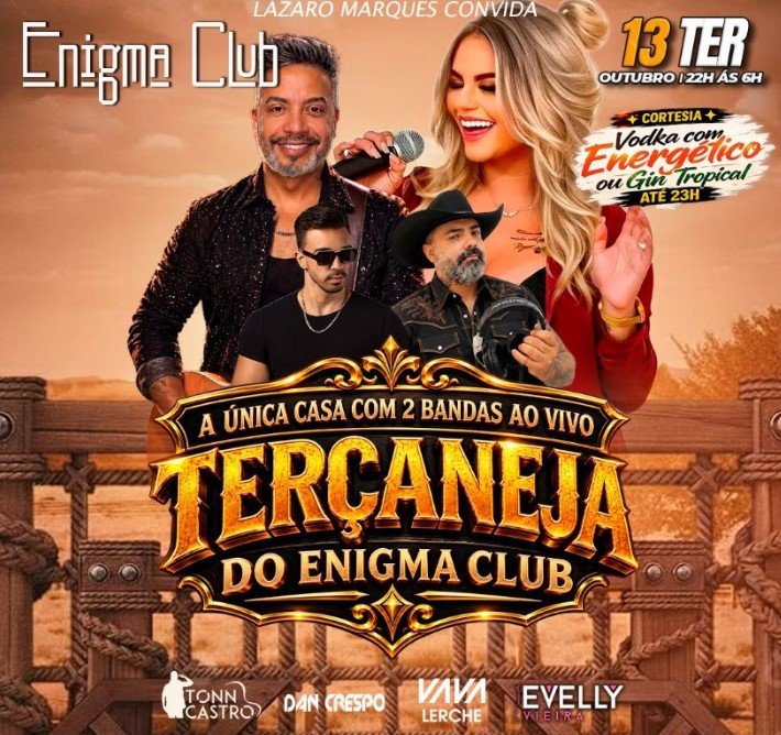 Flyer de ENIGMA CLUB – Terça Feira
