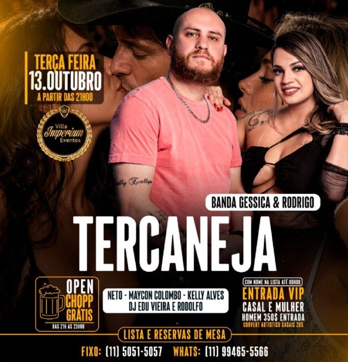 Flyer de Villa Imperium – Terça Feira
