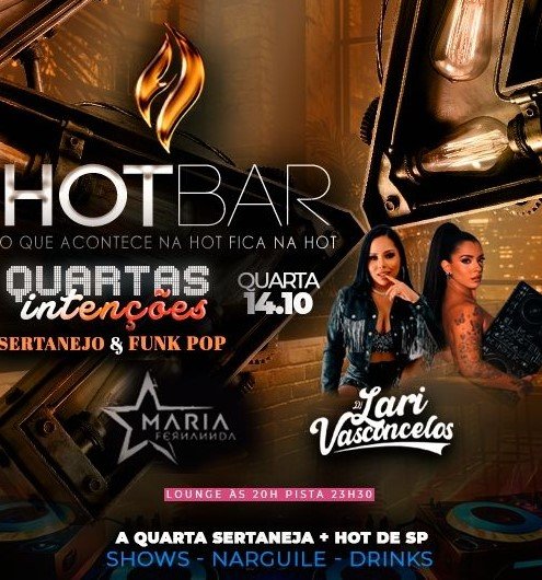 Flyer de HOTBAR SP – Quarta Feira