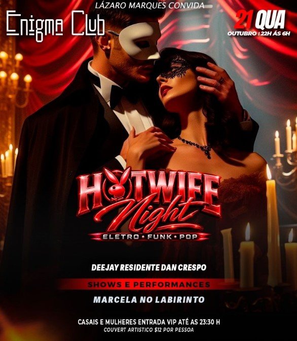 Flyer de ENIGMA CLUB – Quarta Feira