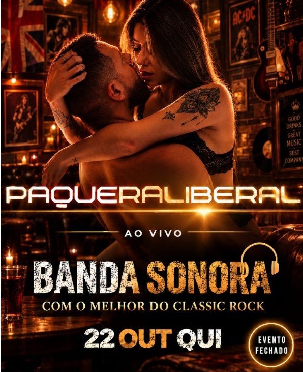 Flyer de Paquera Liberal Quinta-feira